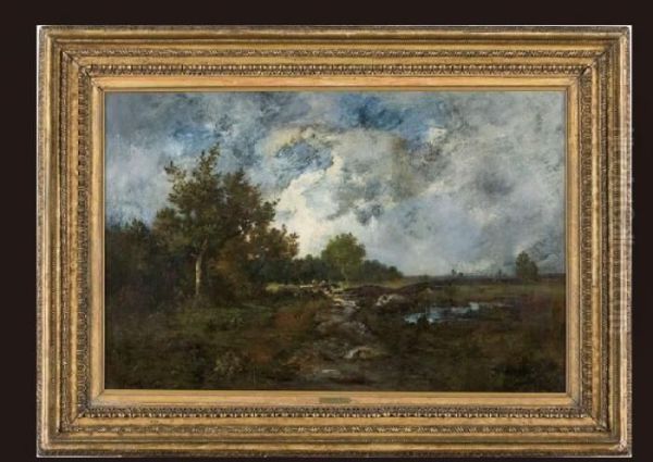 La Foret De Fontainebleau Oil Painting by Leon Richet