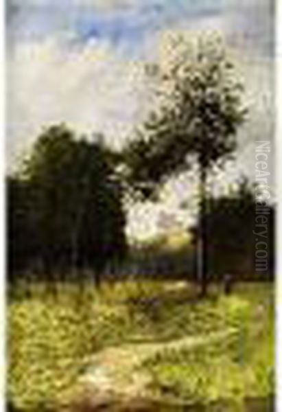 Park Mit Jungen Baumen Oil Painting by Leon Richet