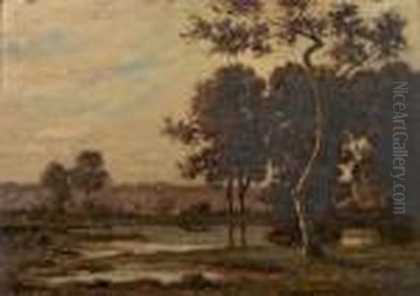 La Mare En Lisiere De Foret Toile Oil Painting by Leon Richet