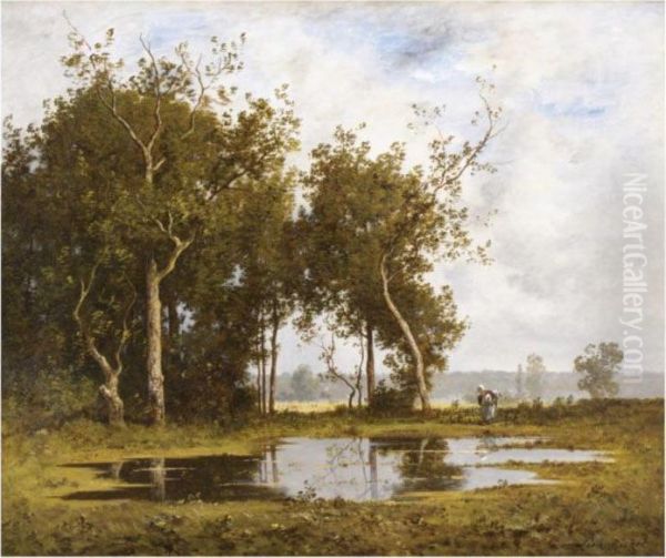 La Lavandiere Oil Painting by Leon Richet