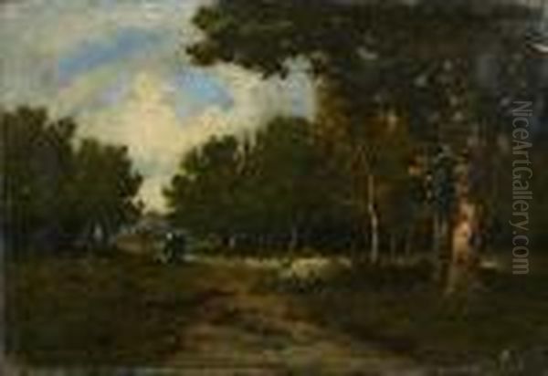 Chemin Dans Une Foret Oil Painting by Leon Richet