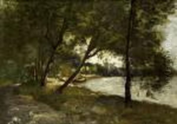 Paysage Oil Painting by Leon Richet