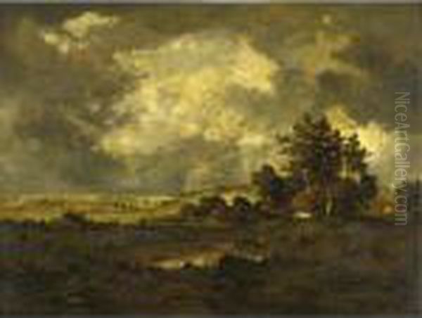 Environs De Fontainebleau Oil Painting by Leon Richet