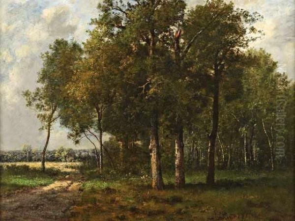 Foret Oil Painting by Leon Richet