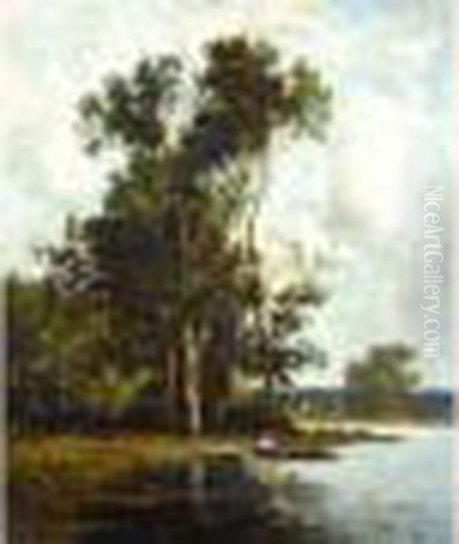 Bord De Riviere Oil Painting by Leon Richet