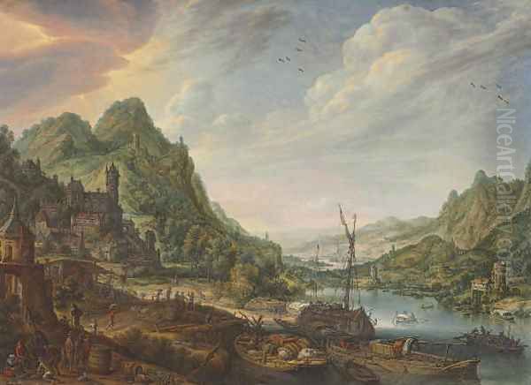 A view of the Rhine by Herman Saftleven