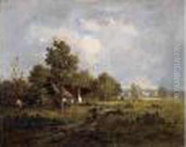 Paysage Oil Painting by Leon Richet