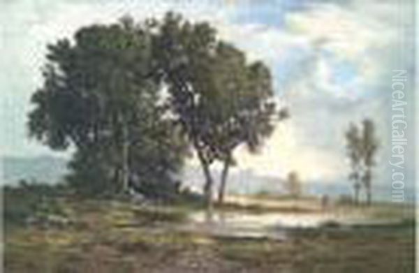 Paysage Oil Painting by Leon Richet