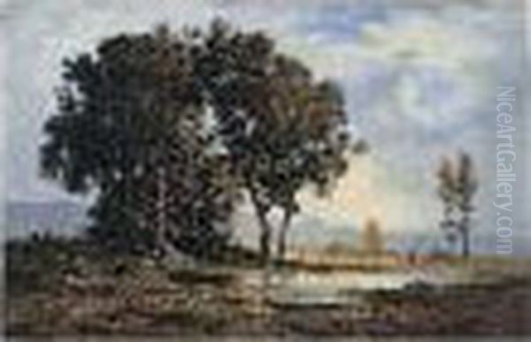 Fagoteuse Au Bord De L'eau Oil Painting by Leon Richet