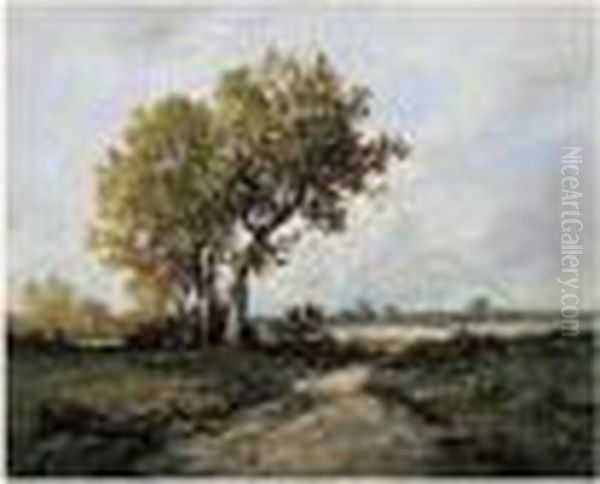 Paysage, Ciel Nuageux Oil Painting by Leon Richet