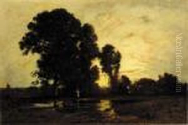 Twilight Oil Painting by Leon Richet