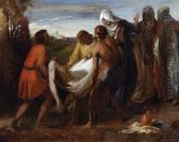 The Entombment Oil Painting by George Richmond