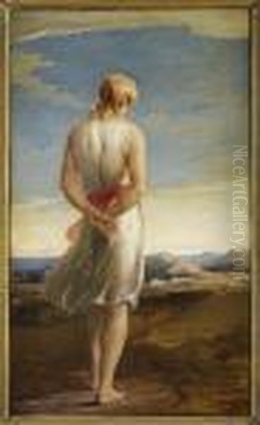 Isaac Going Forth To Meditate Oil Painting by George Richmond