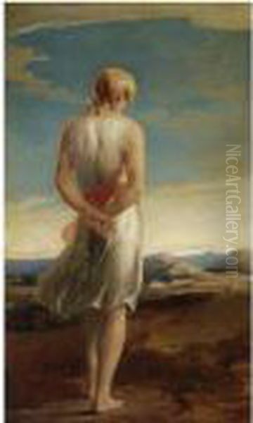 Isaac Going Forth To Meditate Oil Painting by George Richmond