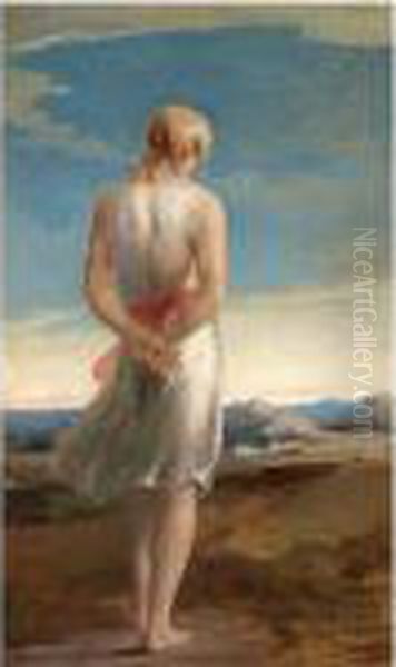 Isaac Going Forth To Meditate Oil Painting by George Richmond