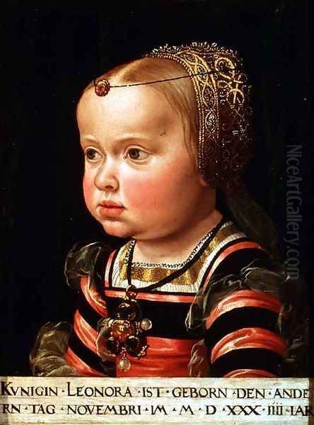 Archduchess Eleanor of Mantua 1534-94, aged two Oil Painting by Jacob Seisenegger