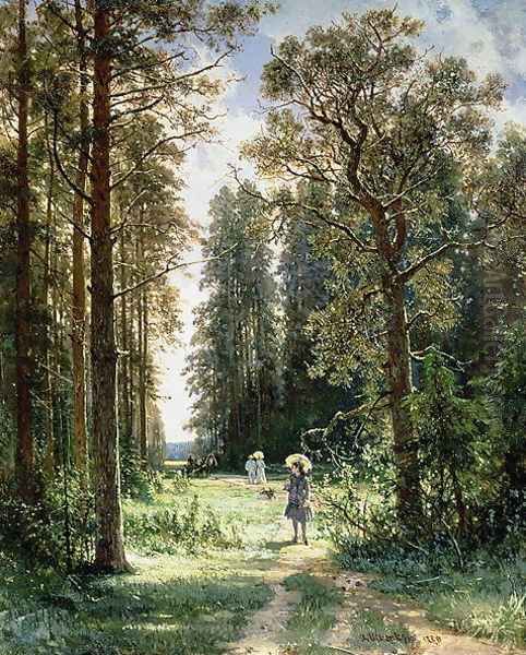 The Path through the Woods, 1880 Oil Painting by Ivan Shishkin