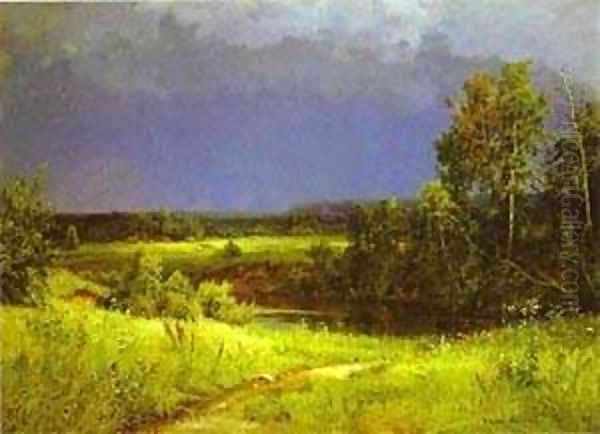 Gathering Storm 1884 Oil Painting by Ivan Shishkin