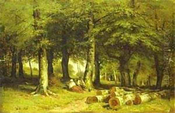 In The Grove 1869 Oil Painting by Ivan Shishkin