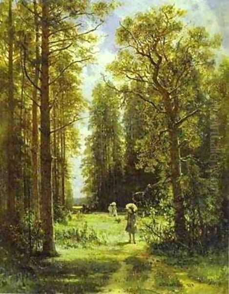 Path In A Forest 1880 Oil Painting by Ivan Shishkin