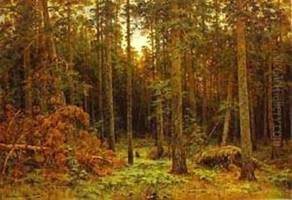 Pine Forest 1885 Oil Painting by Ivan Shishkin