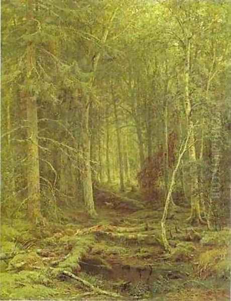 Backwoods 1872 Oil Painting by Ivan Shishkin