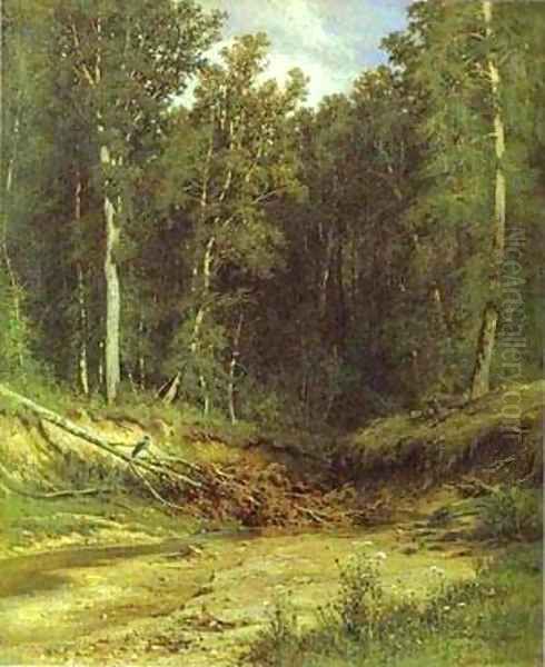 Forest Stream 1874 Oil Painting by Ivan Shishkin