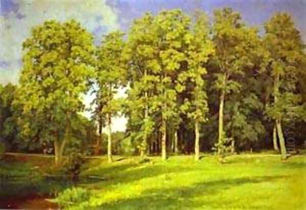 Grove By The Pond Preobrazhenskoye 1896 Oil Painting by Ivan Shishkin