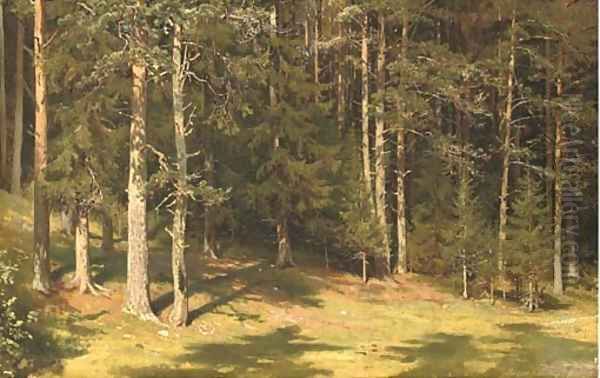 Forest glade Oil Painting by Ivan Shishkin