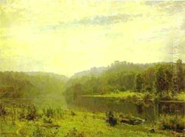 Misty Morning 1885 Oil Painting by Ivan Shishkin