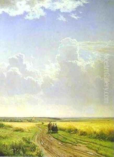 Noon In The Neighbourhood Of Moscow 1869 Oil Painting by Ivan Shishkin