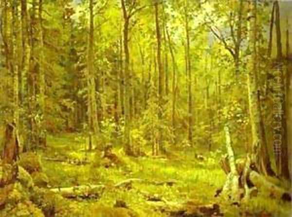 Mixed Forest Shmetsk Near Narva 1888 Oil Painting by Ivan Shishkin