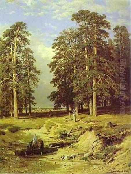 The Holy Spring Near Yelabuga 1886 Oil Painting by Ivan Shishkin