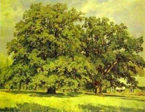 The Mordvinovo Oaks 1891 Oil Painting by Ivan Shishkin