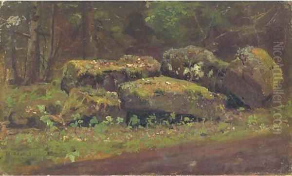 Rocky landscape Oil Painting by Ivan Shishkin