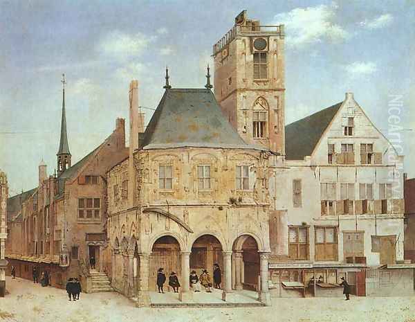 The Old Town Hall In Amsterdam 1657 Oil Painting by Pieter Jansz Saenredam