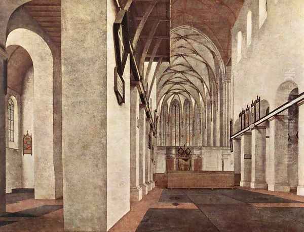 Interior of the St. Jans Kerk at Utrecht Oil Painting by Pieter Jansz Saenredam