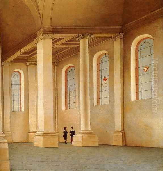 Haarlem, The Interior Of The Nieuwe Kerk, Seen From The South West Oil Painting by Pieter Jansz Saenredam