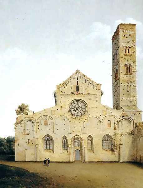 The West Front of St Mary's Church, Utrecht Oil Painting by Pieter Jansz Saenredam