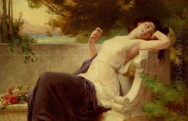 An Afternoon Rest Oil Painting by Guillaume Seignac