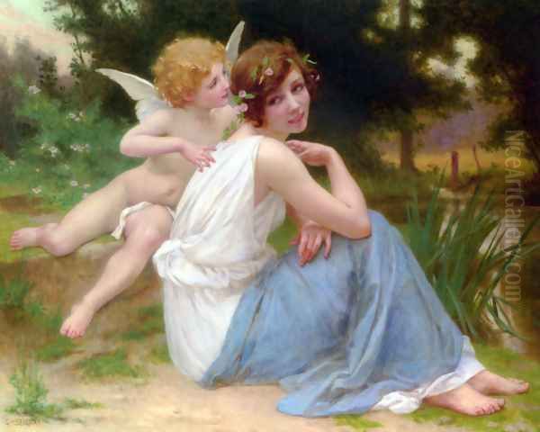 Cupid and Psyche Oil Painting by Guillaume Seignac