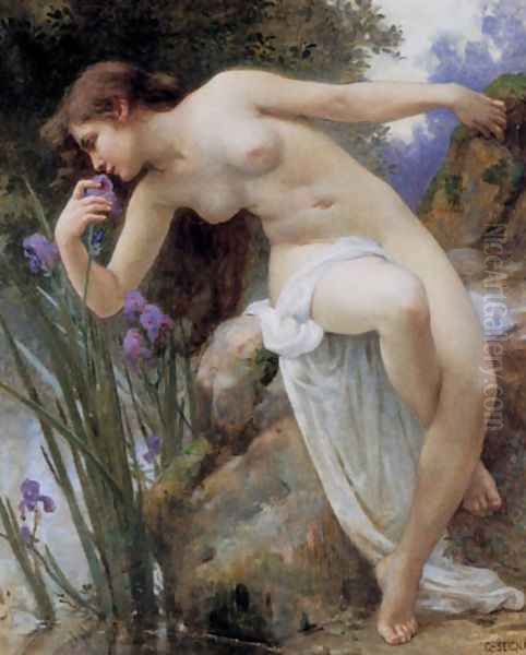 The Fragrant Iris Oil Painting by Guillaume Seignac