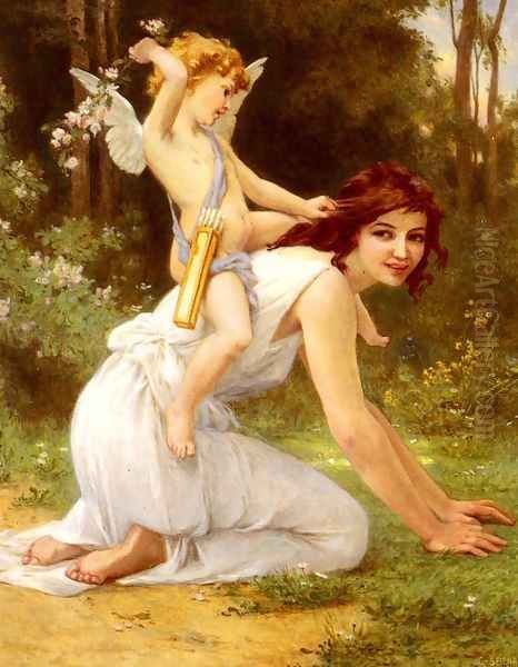 Cupid's Folly Oil Painting by Guillaume Seignac