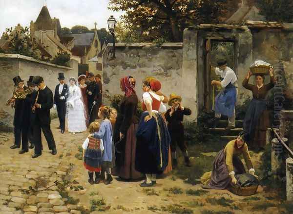 The Wedding Procession Oil Painting by Guillaume Seignac