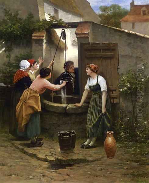 By the Well Oil Painting by Guillaume Seignac