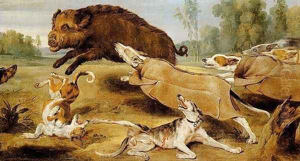 The hunting of wild boar Oil Painting by Frans Snyders