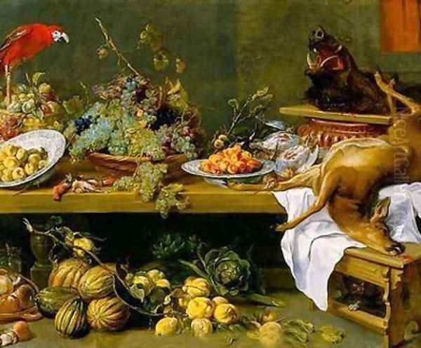 Still Life with Fruit, Vegetables and Dead Game Oil Painting by Frans Snyders