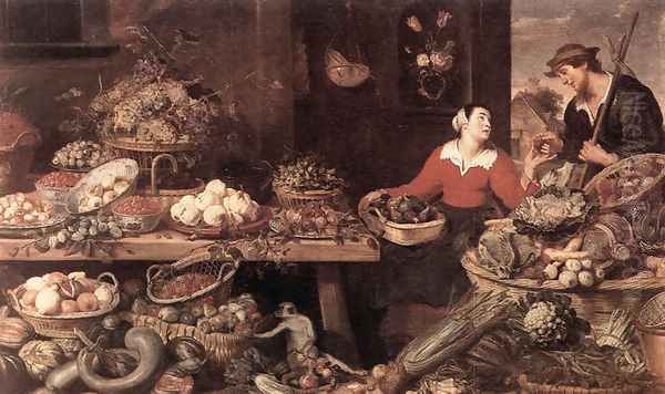 Fruit and Vegetable Stall Oil Painting by Frans Snyders