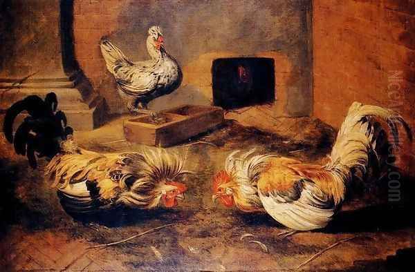 The henhouse Oil Painting by Frans Snyders