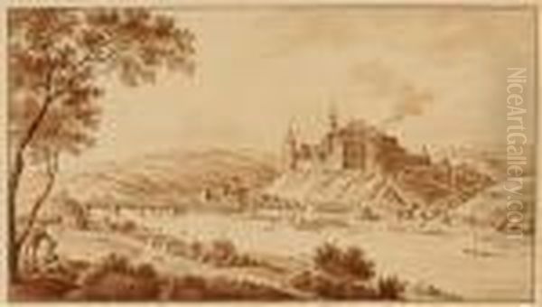 Meissen And Albrecht Castle, Ca. 1816/18 by Adrian Ludwig Richter